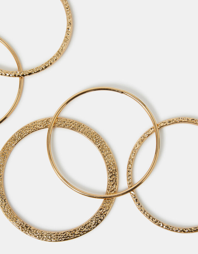 6-Pack Mixed Metal Bangles Gold, , large