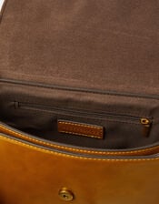 Patent Crossbody Bag, Yellow (OCHRE), large