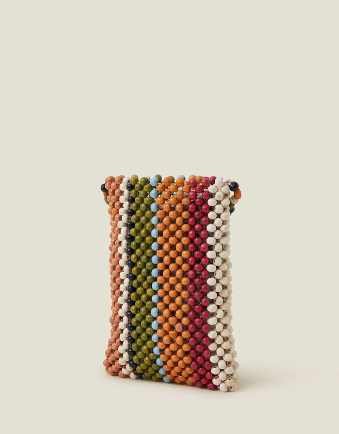 Wooden Beaded Phone Bag, , large