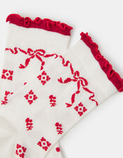 Bow Frilly Socks, , large