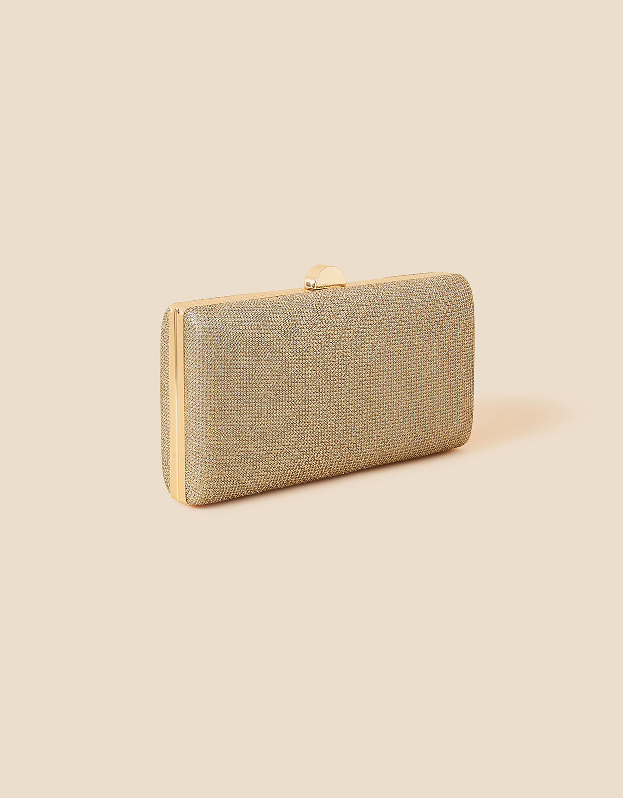 Gold hard cheap case clutch bag