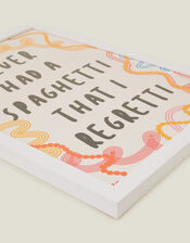 Pink Giraffe Print Co Spaghetti Slogan Framed A3 Art Print, , large