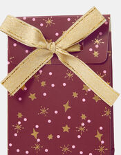 Star Print Christmas Gift Pouch Box, , large