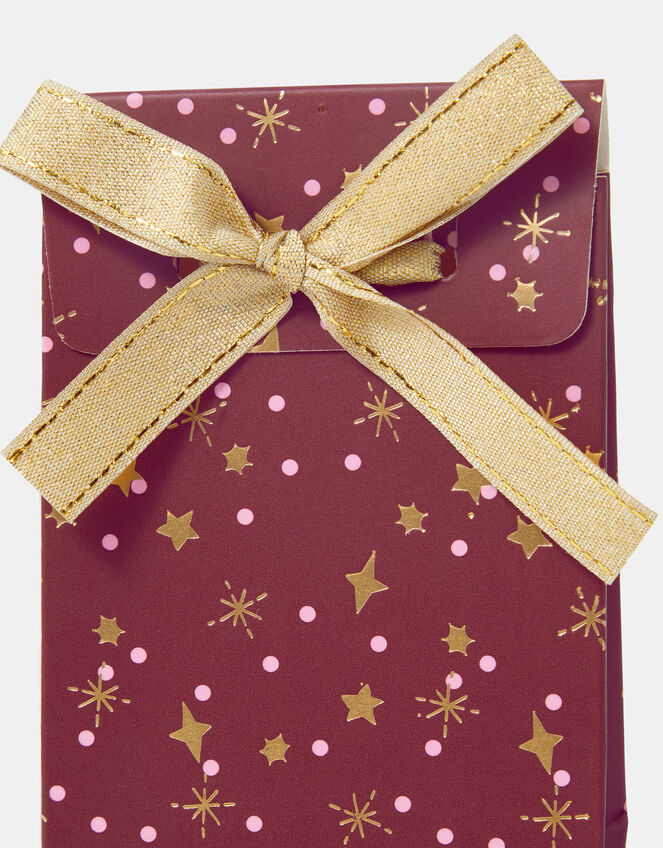 Star Print Christmas Gift Pouch Box, , large