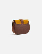 Patchwork Saddle Cross-Body Bag, , large