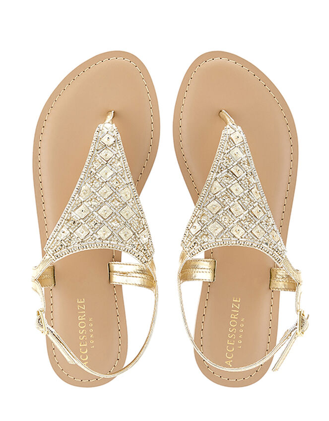 Athena Embellished Sandal, Metalic (METALLICS), large