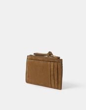 Suede Card Holder, Tan (TAN), large