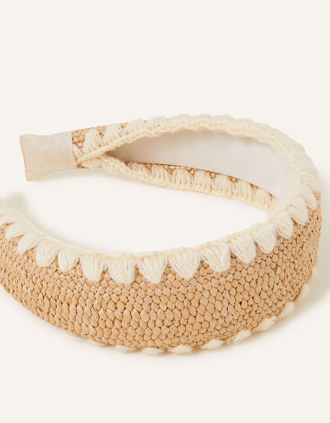 Raffia Whipstitch Headband, , large