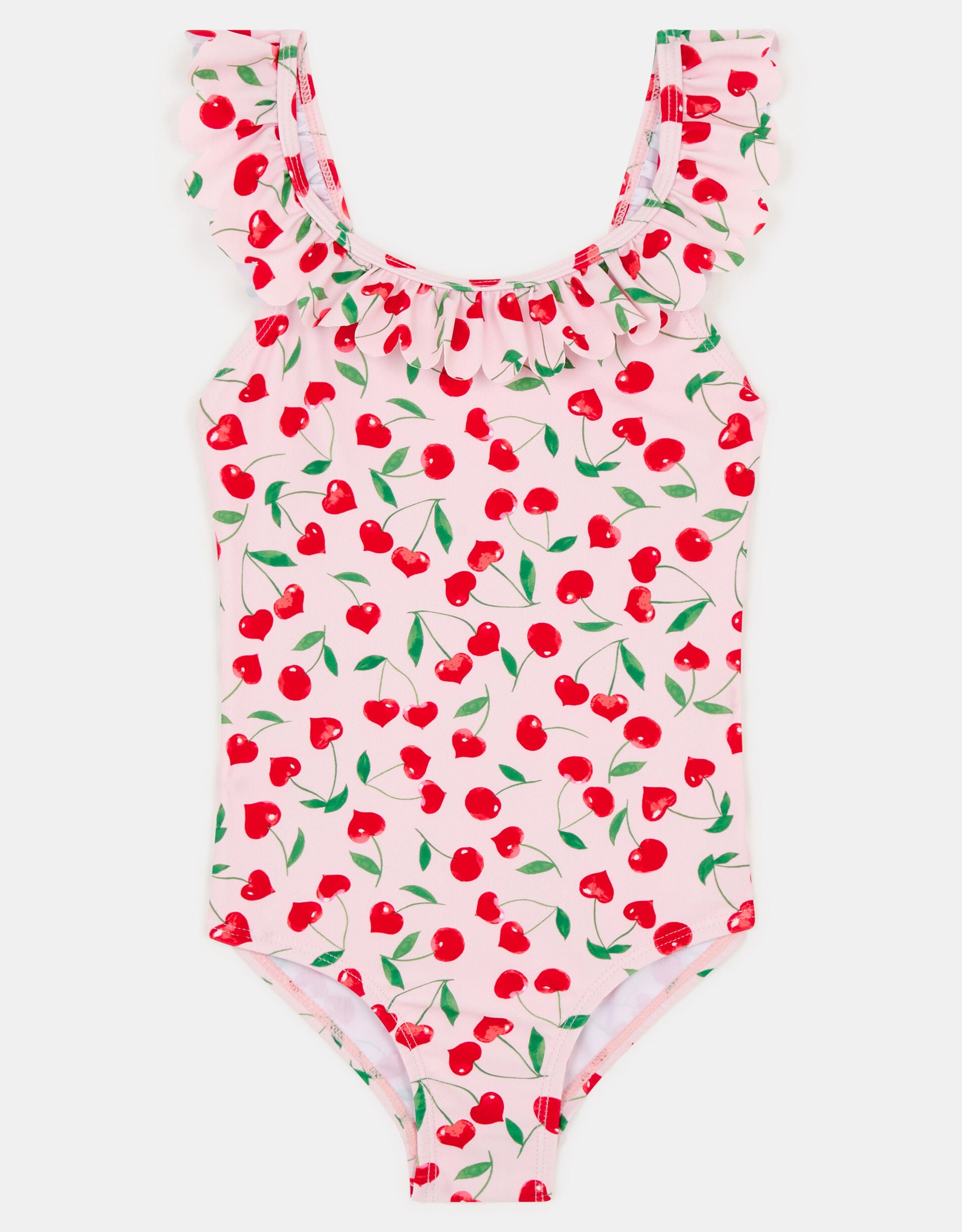 Girls Cherry Frill Swimsuit Pink | Girls Swimwear | Accessorize UK