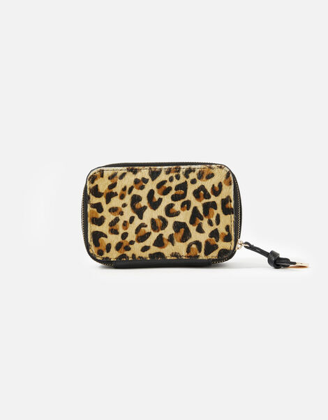 Small Leopard Print Leather Jewellery Box, , large