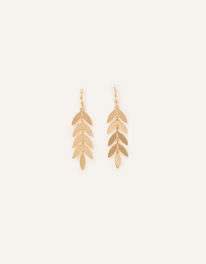 Leaf Long Drop Earrings, , large