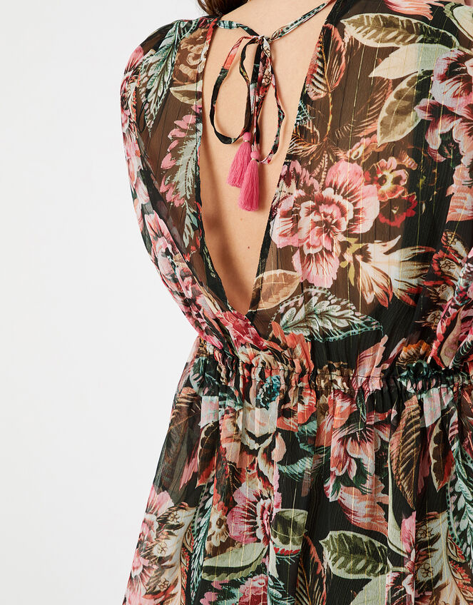 Oriental Print Chiffon Kaftan , Multi (DARKS-MULTI), large