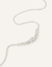 Sterling Silver Cluster Pendant Necklace, , large