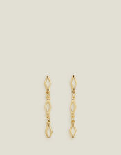 14ct Gold-Plated Cut-Out Drop Earrings, , large