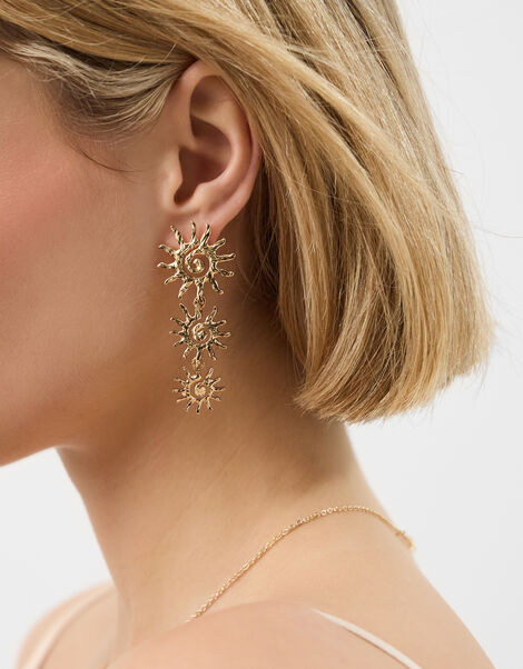 Triple Sun Drop Earrings, , large