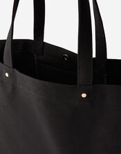 Canvas Shopper Bag, Black (BLACK), large