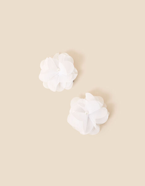 Kids Corsage Pearl Hair Clips Set of Two, , large