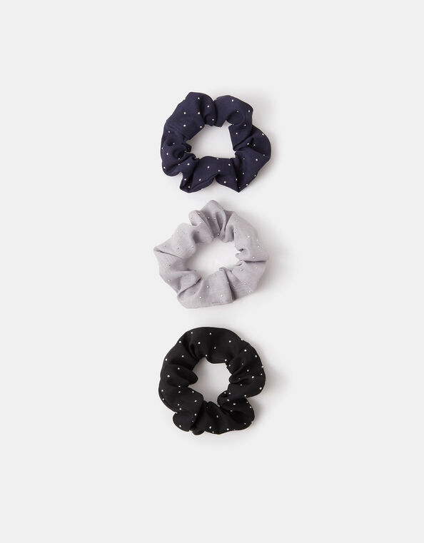 3-Pack Stud Hair Scrunchies, , large