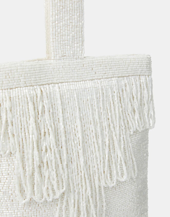 Bridal Beaded Fringe Bag, , large