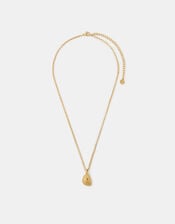 Stainless Steel Molten Nugget Pendant Necklace, , large