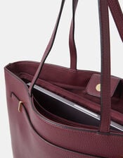 Bianca Laptop Tote Bag, Red (BURGUNDY), large