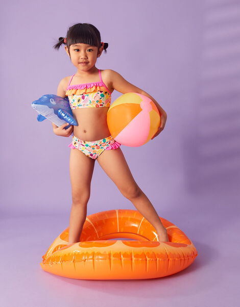 Kids Fruit Print Bikini Set with Recycled Polyester, Multi (BRIGHTS-MULTI), large
