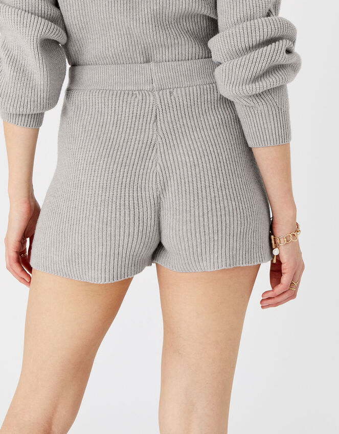 Knit Rib Lounge Shorts, Grey (LIGHT GREY), large