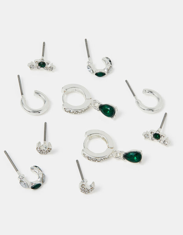 5-Pack Celestial Gem Stud & Hoop Earrings, , large