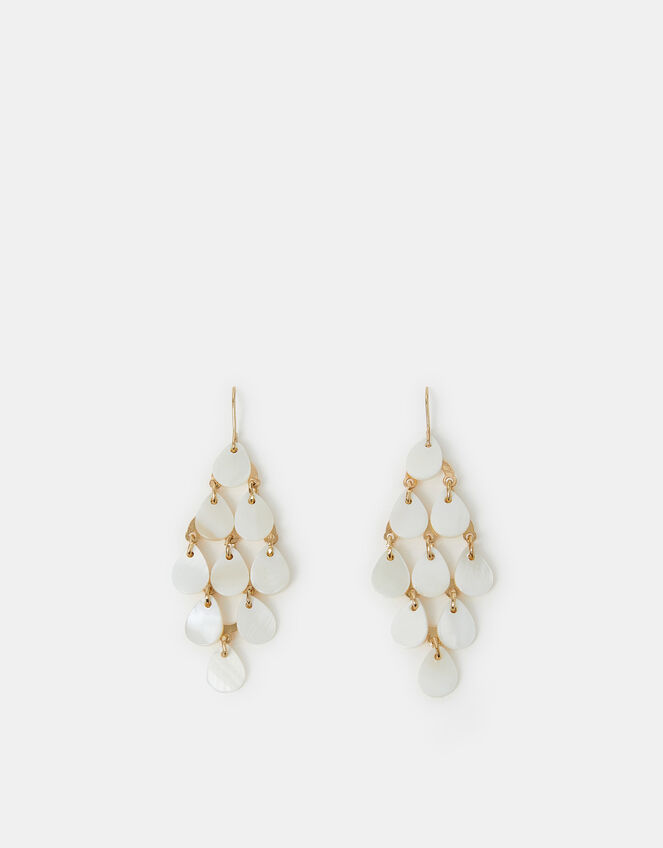 Teardrop Pearl Chandelier Earrings, , large