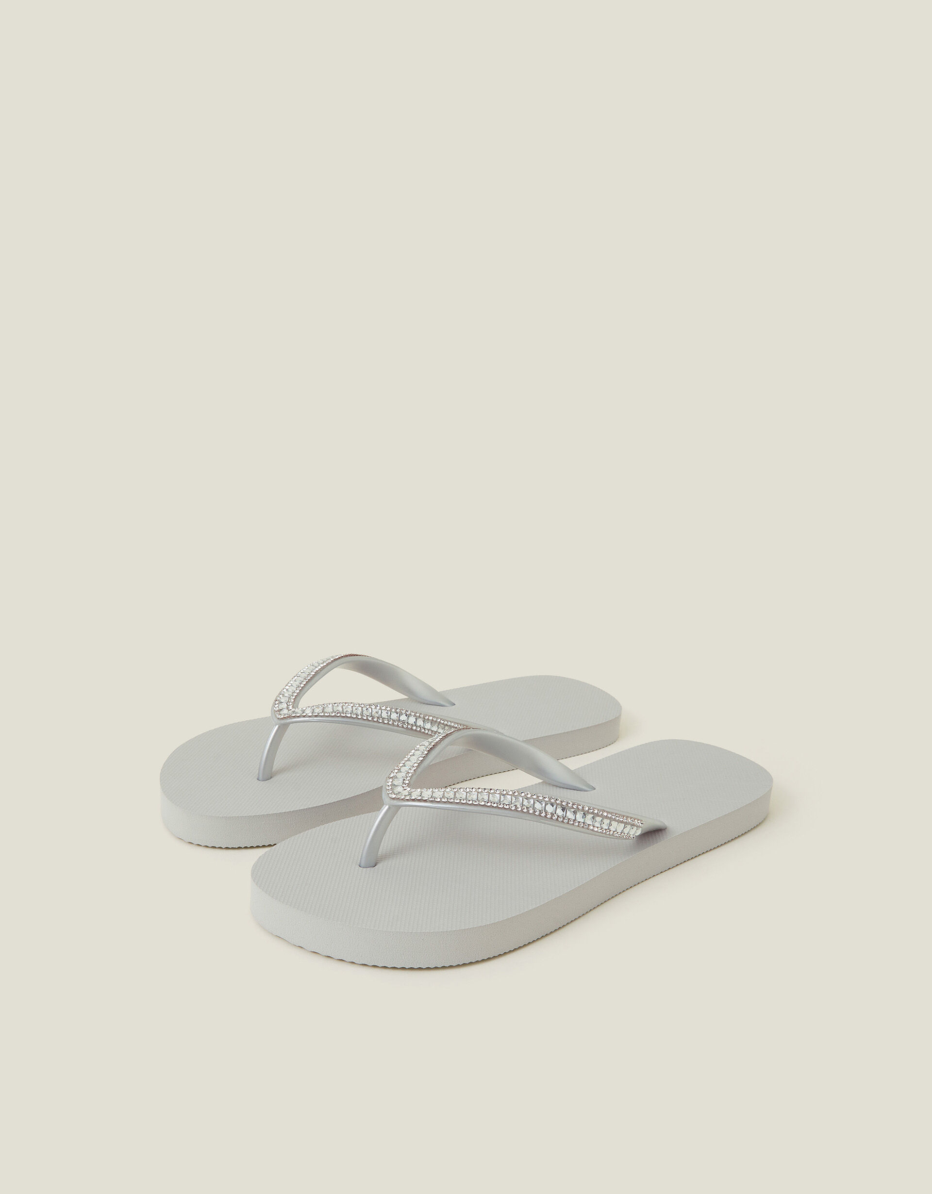 Crystal Embellished Flip Flops Silver | Sandals \u0026 Flip Flops | Accessorize  Global