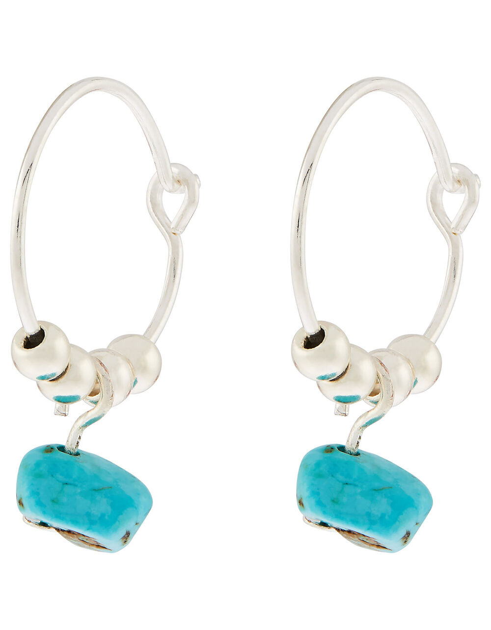 Turquoise Charm Huggie Hoop Earrings Earrings Accessorize Global