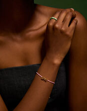 Stainless Steel Love Charm Cord Bracelet, , large