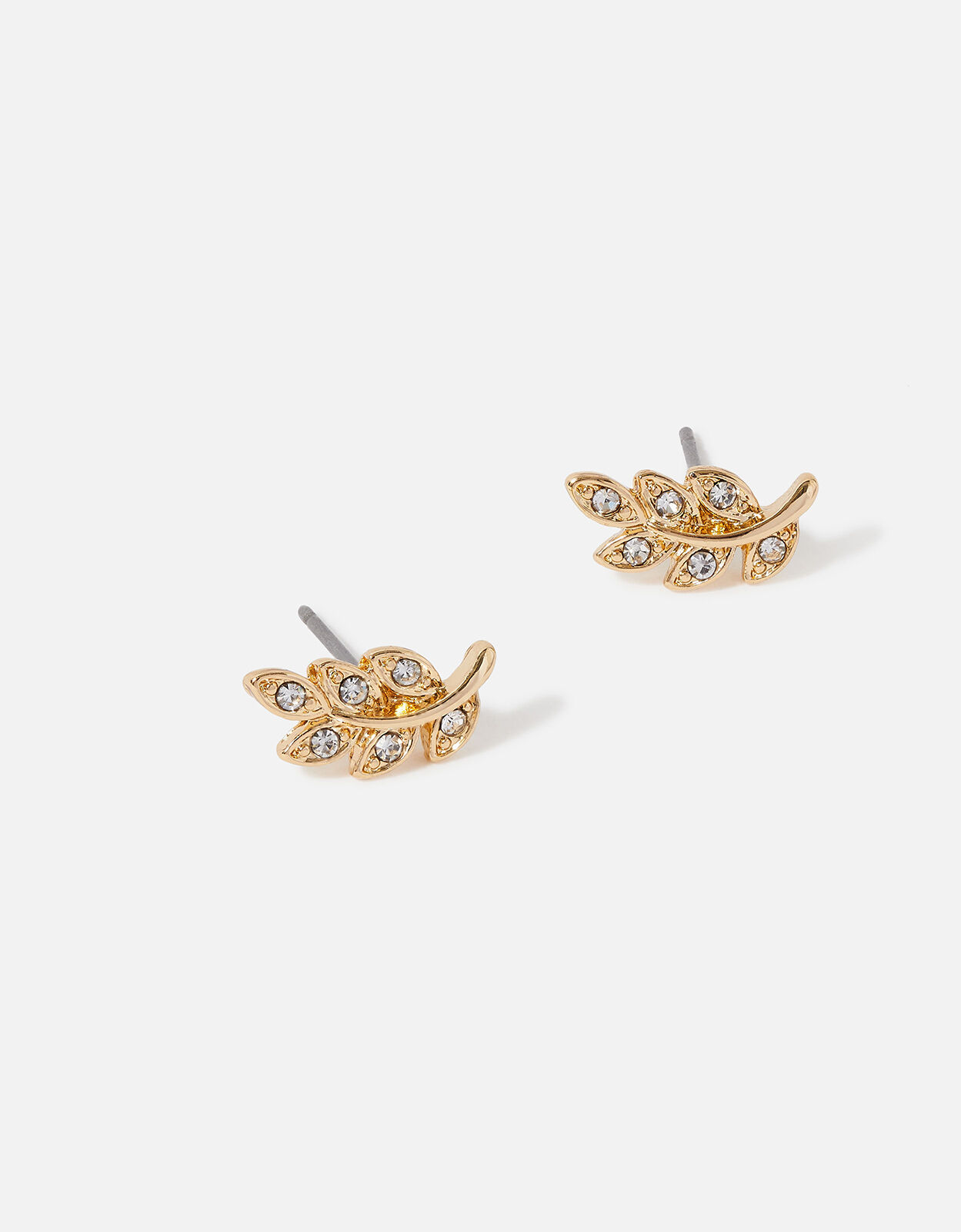 Leaf crystal clearance earrings