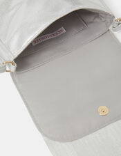 Girls Metallic Fringe Crossbody Bag, , large