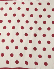 Polka Dot Square Satin Scarf, , large