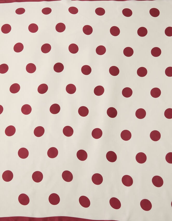 Polka Dot Square Satin Scarf, , large