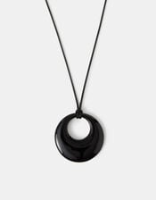 Disc Pendant Cord Necklace, , large