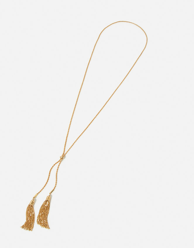 Blue Harvest Long Tassel Necklace, , large
