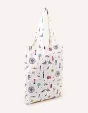 London Printed Shopper Bag, , large