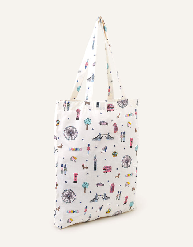 London Printed Shopper Bag, , large