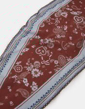 Floral Paisley Print Neckerchief, , large