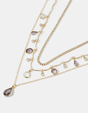 3-Pack Teardrop Gemstone Necklaces, , large