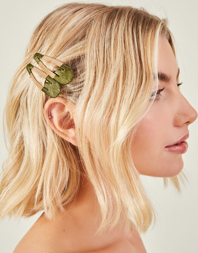 2-Pack Wrapped Hair Clips, , large