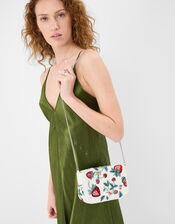Strawberry Beaded Crossbody Bag, , large