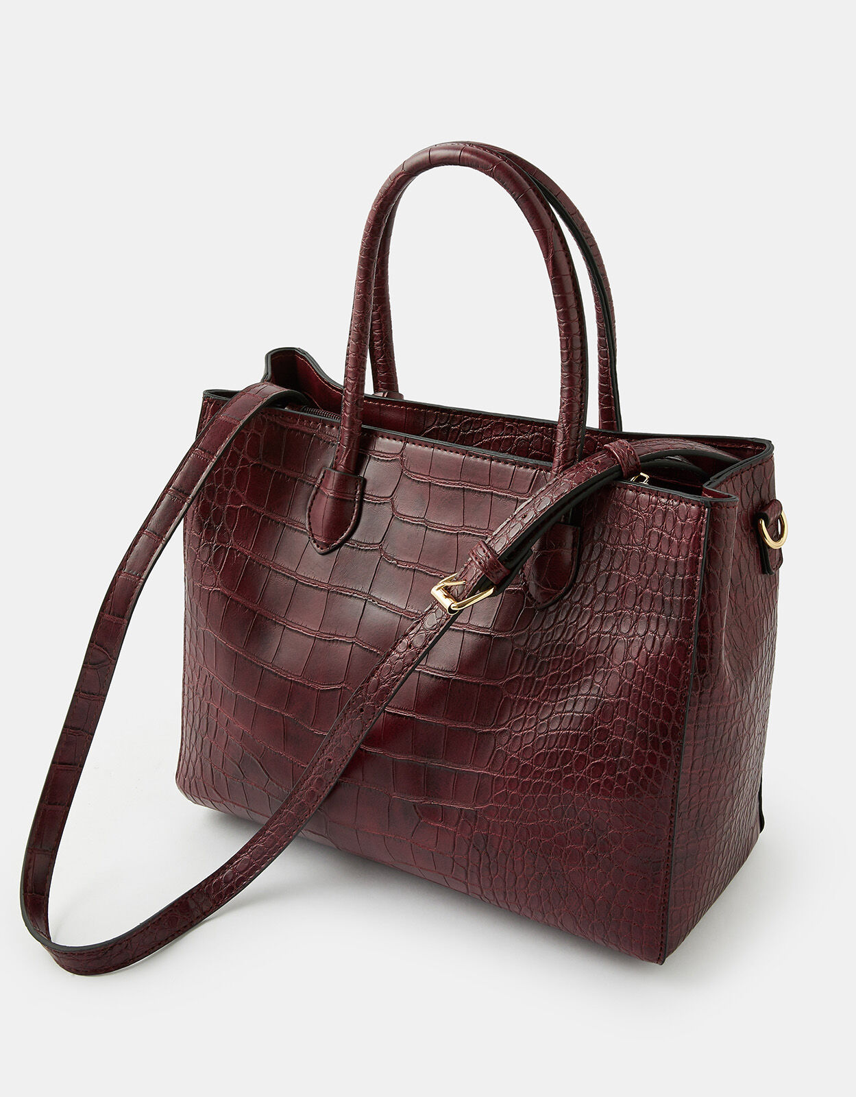 Burgundy croc 2025 bag