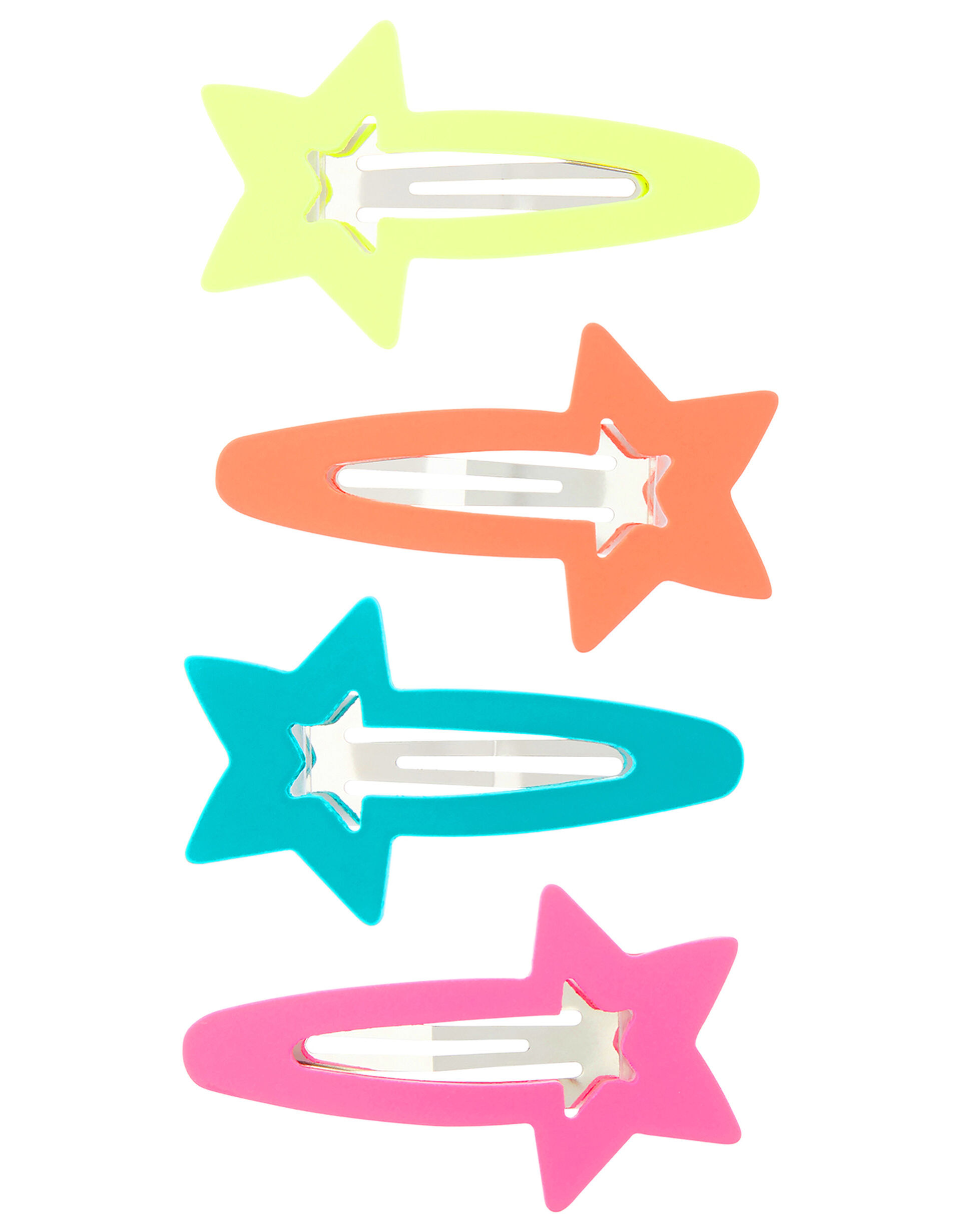 Neon Shooting Star Hair Clips, , large