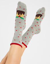 Christmas Pudding Socks, , large