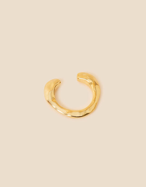 Gold-Plated Molten Ear Cuff, , large