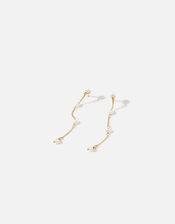 Pearl Long Drop Earrings, , large