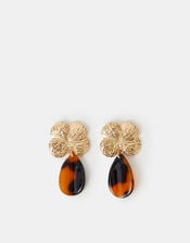 Flower Tort Drop Earrings, , large